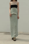 SWAYING/KNIT rear slit straight skirt SW211XZ28